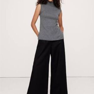 Banana Republic RIBBED MERINO MOCK-NECK TANK